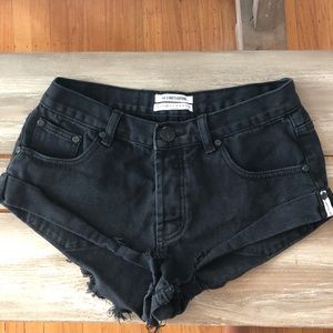 One Teaspoon Black Bandit Shorts